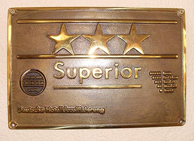 Drei Sterne Superior Klassifzierung für das Hotel Christine Luebz Mecklenburg
